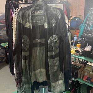 Minkas Silk And Rayon Extra Large, Long Cardigan